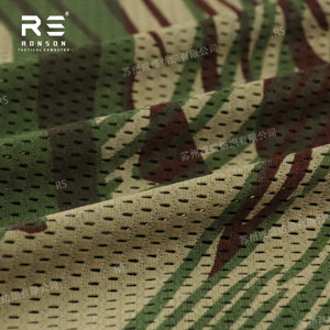 Camuflaje rodesiano 120gsm tela de malla de poliéster impresa de doble cara ligera antiestática orgánica urdimbre de punto para bolsa - Product Image 5