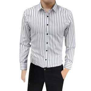 เสื้อเชิ้ตผู้ชายแบบทางการ ปกกะลาสี ผ้าบรอดคลอธ แขนยาว ผ้าฝ้าย 100% แห้งเร็ว ระบายอากาศดี เป็นมิตรกับสิ่งแวดล้อม สวมใส่สบาย - Product Image 6