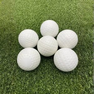 Ballons de cricket alvéolés personnalisés avec logo, 11 pouces, en PU, pour machine de lancer d'entraînement, durables, légers, ambidextres - Product Image 1