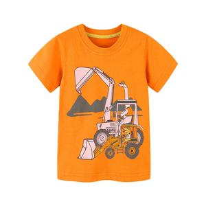 เสื้อยืดเด็กผู้ชายแขนสั้นพิมพ์ลาย ผลิตจากโรงงานโดยตรง ผ้าถักเนื้อนุ่ม 100% ผ้าฝ้าย ระบายอากาศได้ดี เป็นมิตรกับสิ่งแวดล้อม แห้งเร็ว - Product Image 2