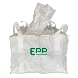 Sacs en vrac circulaires FIBC Formstable de 1 tonne en PP tissé laminé, traités anti-UV, recyclables, imprimés flexo, avec fermeture éclair, 1 mètre cube - Product Image 2