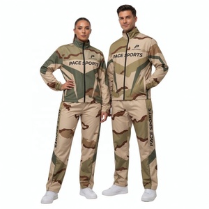 Navy Blue Grey Digital Camo Sublimation Printed Windbreaker Tracksuit Unisex Full Zip Jacket Pants Couple Wear - Product Image 3
