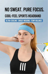 Toalla refrescante con logo personalizado para deportes, conjunto de pañuelo y diadema de microfibra con protección UV y mangas para brazos para correr en verano - Product Image 5