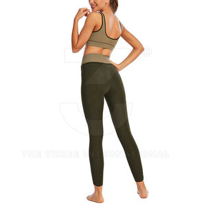 Ensemble de yoga pour femmes de haute qualité, personnalisé, sans couture, respirant, écologique, hautement élastique, séchage rapide, 2 pièces, taille haute, vêtements de sport - Product Image 5