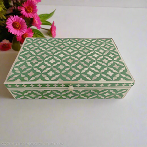Premium Handmade Bone Inlay Decorative <b>Trinket</b> <b>Box</b> Luxury Wooden Jewelry Organizer for Modern Interior Decoration - Product Image 1