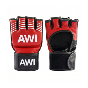 อัสคาร์ เวียร์ อินด์ ถุงมือ MMA แบบครึ่งนิ้ว หนัง PU สายรัดข้อมือแบบเวลโคร อุปกรณ์ฝึกศิลปะการต่อสู้ - Product Image 4