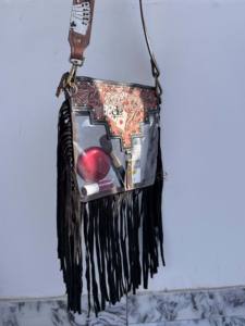 Bolso transparente con flecos occidentales, elegante bolso de cuero tallado a mano, bolsos de cuero multiusos para mujeres multiusos - Product Image 2