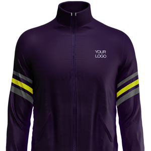 Eco-Friendly Lightweight Breathable Track <b>Suit</b> Men Women Chevron Stripe Leg Design Sublimated Polyester Full Zip Set - Product Image 5