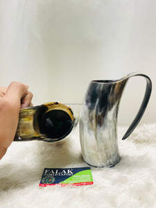 ฮอร์นแก้วมักทำด้วยมือสไตล์ไวกิ้งเรือเก็บเครื่องดื่มแบบชนบทสไตล์นอร์ดิกของแท้สำหรับดื่มเบียร์ทุ่งหญ้าคนรักชา fwe - Product Image 5