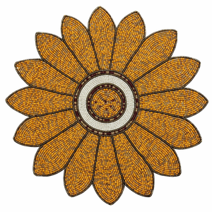 Mantel Individual Moderno de Lujo Hecho a Mano con Bordado de Cuentas de Vidrio de 5mm en Forma de Flor para Eventos Festivos, Hogar, Mesa de Comedor Elegante - Product Image 3