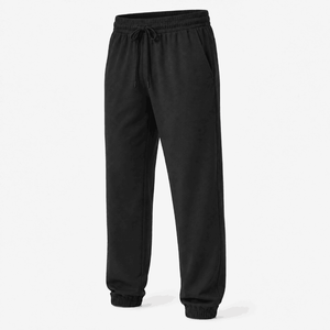 Pantalones Jogger de Forro Polar Azul Marino para Mujer, Cintura con Cordón, Largos, Casuales, Color Sólido, Transpirables, Tejido de Punto, Corte Holgado - Product Image 2