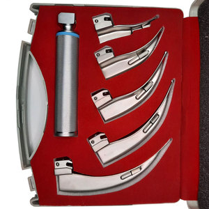 Jackbilly Enterprises Macintosh Laryngoscope <b>Instrument</b> Set Five Blades Fiber <b>Optic</b> Illumination System Manual Operation Durable - Product Image 5