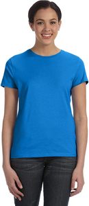 T-shirt pour femme, manches courtes, col en V, coupe classique, couleur unie, style décontracté, 100% coton, jersey respirant, écologique - Product Image 2