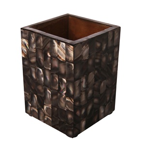 Porte-stylo décoratif en nacre fait main de qualité supérieure, boîte de rangement pour accessoires de bureau, disponible à la vente - Product Image 4