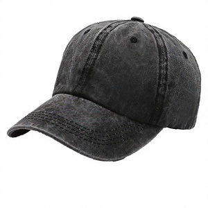Casquette de baseball en coton délavé Patch House, 6 panneaux, réglable, unisexe, couleur unie, style décontracté, denim noir, 2026 - Product Image 3