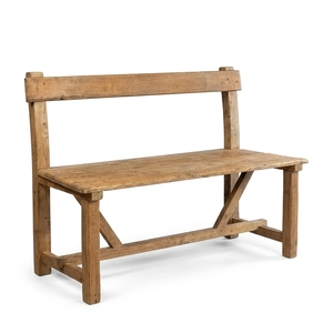 Teak Wood <b>Garden</b> <b>Bench</b> Outdoor Wooden Seating Farm Style Patio Furniture <b>Bench</b> with Backrest Traditional Home Living Room Box - Product Image 1
