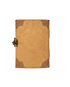 Luxury Vintage Leather Journal Notebook | Personalized Gift Diary Celtic Embossed Leather Notebook with Metal Closure | - Product Image 6