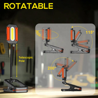 Luz DE TRABAJO recargable LED COB y banco de energía con abrazadera 10W 1000 lúmenes Cable de cm suministrado