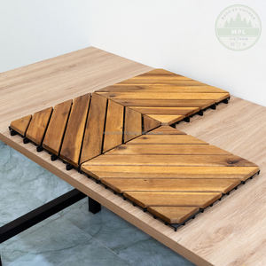 Azulejos de cubierta de madera de acacia para exteriores y WPC entrelazados-Superficie de bloqueo duradera para espacios exteriores elegantes - Product Image 5