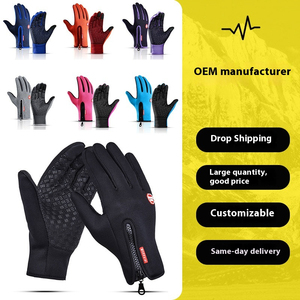 Guantes de cuero para deportes al aire libre para hombre y mujer, guantes de invierno con forro polar, cálidos, para esquiar, resistentes al viento, ignífugos, gruesos - Product Image 6