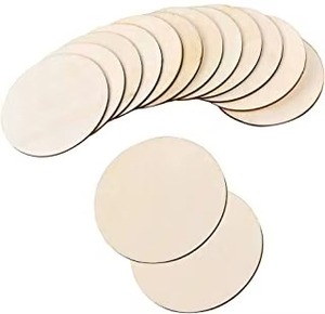 REHMAN CRAFT Round MDF <b>Coasters</b> with Modern Design Handmade & Washable 9cm Diameter <b>Cork</b> Backing - Product Image 2