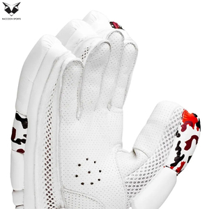 Customized Logo Ambidextrous Cricket Gloves Professional Leather Palm Batting Gloves High Protection Breathable Shock Cricket - Product Image 6