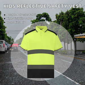 Chaleco de Seguridad Reflectante para Niños con Logotipo Personalizado, ANSI Clase 2, Material de Poliéster Impermeable, Venta al Por Mayor, ODM, OEM - Product Image 2