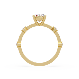 Classic Double Band Oval Lab Grown Diamond <b>Ring</b> 1.00 carat IGI Certified For Women's Fine jewelry <b>Couple</b> Band <b>Rings</b> Wedding <b>Ring</b> - Product Image 3