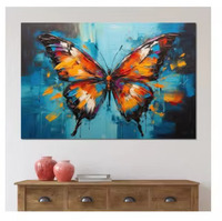 Peinture artisanale, œuvre d'art florale, art moderne, peinture acrylique à la main, décoration murale sur toile, style intérieur toutes saisons, ARTHUB