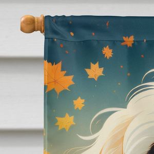 Coton De Tulear otoño casa bandera gran porche manga poste decorativo patio Banner pared colgante poliéster ilustraciones - Product Image 3