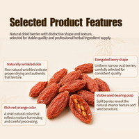 Baies de Goji séchées naturelles de Gansu et Ningxia, Chine - Idéales pour trempage dans l'eau, un choix alimentaire sain, grandes et sans soufre