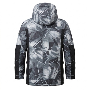 Veste de pêche sur glace pour homme, personnalisée OEM, imperméable, isolée, camouflage neige, parka avec capuche, coupe-vent, manteau de chasse en plein air - Product Image 2