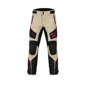 Pantalones flexibles para motocicleta para paseos en clima frío con aislamiento térmico, zonas protectoras en las rodillas, cintura ajustable y duraderos. - Product Image 1