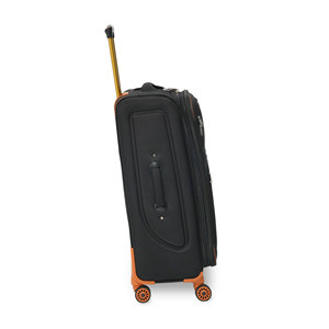 Polyester Luggage Set 3-Piece Black <b>with</b> 4 <b>Wheels</b> Fixed Casters Soft Handle Zipper Closure Lightweight Modern Design Unisex <b>Lock</b> - Product Image 4