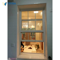 Ventanas de Vinilo de Doble Hoja Estilo Americano con Apertura Basculante para Ventilación y Aislamiento