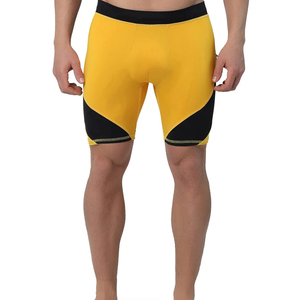 New High Quality High-Waisted <b>Short</b> Solid Color <b>Compression</b> Workout, Quick-Dry Stretchy Tummy Control Fitness Men <b>Shorts</b> - Product Image 1