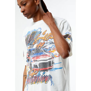 Camisetas de Manga Corta para Hombre, 100% Algodón, de Alta Calidad, Ecológicas, Transpirables, con Estampado Vintage, Precio de Fábrica - Product Image 2