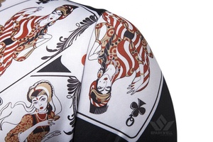 เสื้อยืดผู้ชายลายกราฟิกกะโหลกสีขาว ลายเอซออฟสเปดส์ แขนสั้น คอกลม ทรงปกติ ผ้าเจอร์ซีย์ สไตล์ลำลอง สตรีทแวร์ - Product Image 5