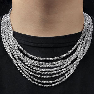 Lab Grown Emerald Cut 14K Solid Gold Geometric Hiphop Chain Link Bracelet Unisex Wedding Engagement Party Everyday Wear Claw - Product Image 2