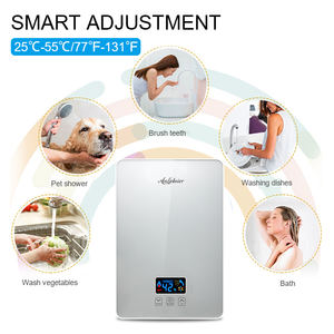 Chauffe-eau intelligent contrôlé par WiFi 6KW, conception mince étanche IPX4 économe en énergie pour la salle de bain d'hôtel, source électrique - Product Image 5