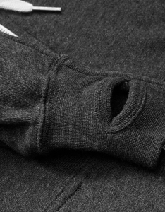 Men’s Oversized Zipper Hoodie <b>Jacket</b>, <b>Fleece</b> <b>Lined</b> Casual Sweatshirt with Pockets, Streetwear Winter Hoodies for Men - Product Image 5