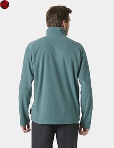 Veste en polaire unie verte pour homme, col montant, manches longues, style sportif, 100 % polaire sherpa - Product Image 5