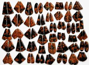 Paire d'obsidienne naturelle de forme mixte polie pour la décoration des ongles - Product Image 2