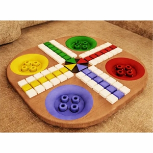 Jeu de société Ludo en bois artisanal avec gobelet à dés et pions en bois – Jeu de stratégie familial classique de luxe – Jeu de Ludo en bois - Product Image 5