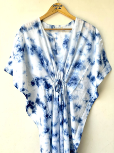 Vestido Kaftán sin Mangas de Algodón con Estampado Tropical para Verano, Ropa de Playa Informal para Mujer, Estilo Asia Pacífico Islas Digital - Product Image 3