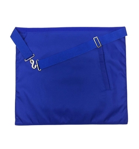 Tablier de cérémonie maçonnique classique en satin brodé en 3D avec impression feuille d'or, fermeture réglable, franges traditionnelles, logo personnalisé - Product Image 4