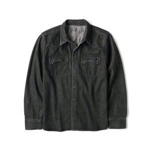 Chemise en jean pour homme à manches longues, style streetwear, décontractée, en tissu respirant, options de logo personnalisé, fournisseur en gros, OEM - Product Image 1