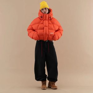 เสื้อแจ็คเก็ตพัฟเฟอร์โอเวอร์ไซส์สำหรับฤดูหนาว สไตล์อินเทรนด์ ให้ความอบอุ่น เหมาะสำหรับใส่สตรีทแวร์ลำลองในชีวิตประจำวัน เสื้อแจ็คเก็ตผู้ชาย - Product Image 5