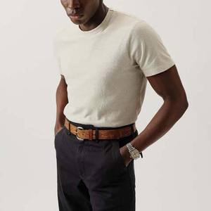 Camisetas de Cuello Redondo para Hombre, de Poliéster/Algodón, Tallas Grandes, Lisas, de Secado Rápido, Corte Regular, Personalizadas con Estampado, Transpirables, para Uso Casual de Verano - Product Image 2