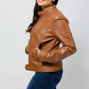 Women Crop Top Leather Jackets Premium Fashion Outerwear Women Leather Jackets Made in Pakistan High Quality - Product Image 4